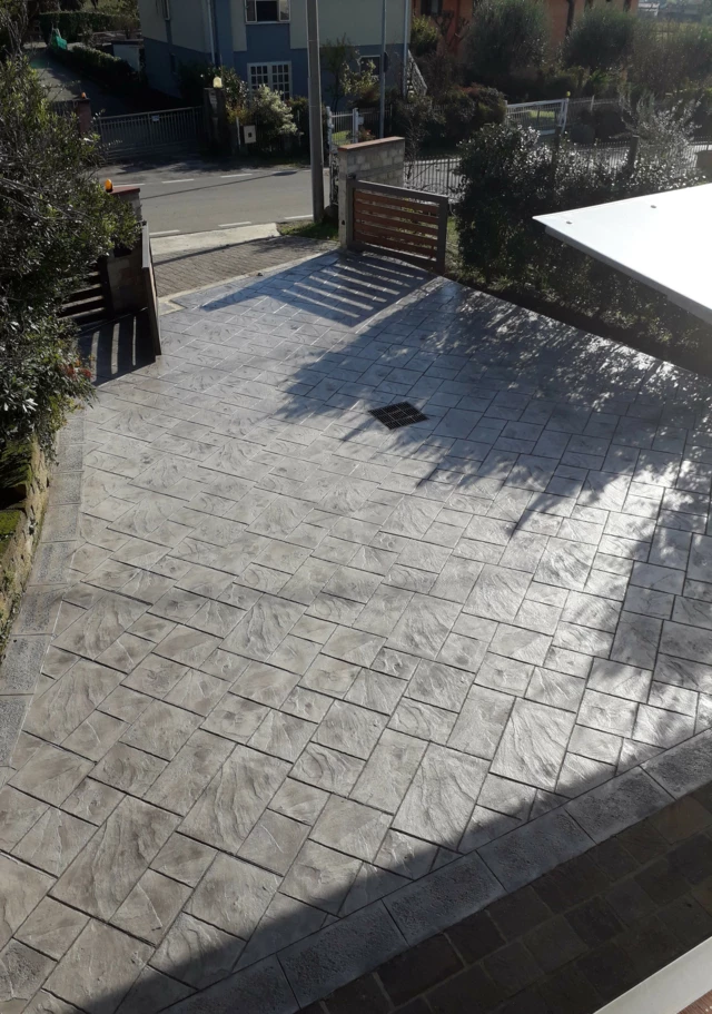 cortile stampato visto dall'alto cortile stampato visto dall'alto